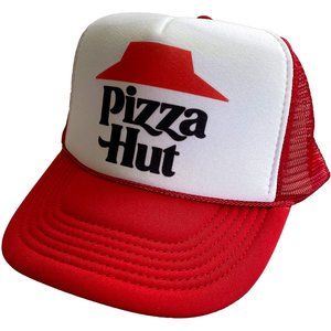 Vintage Pizza Hut Trucker Hat Mesh Hat adjustable Snap Back Cap Red